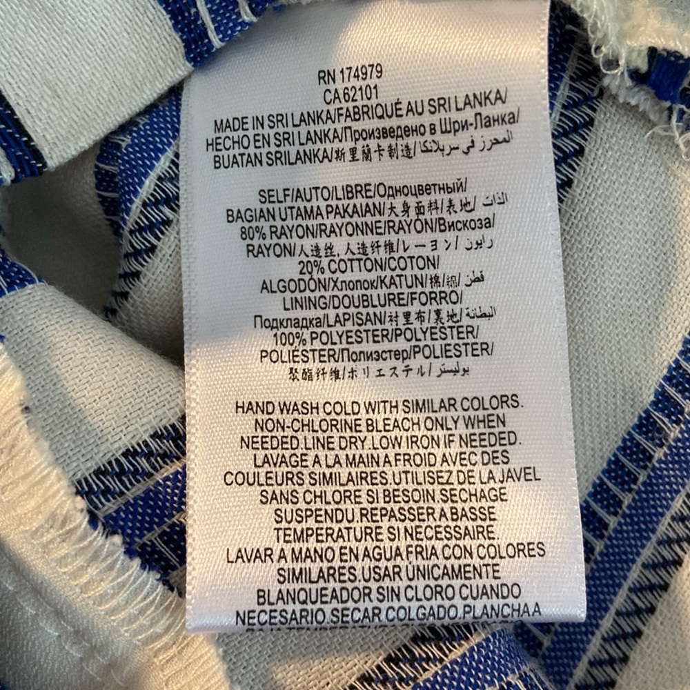 BCBGeneration NWT Blue & White Nautical Peplum Striped Sleeveless Jumpsuit 3512 - Picture 12 of 13